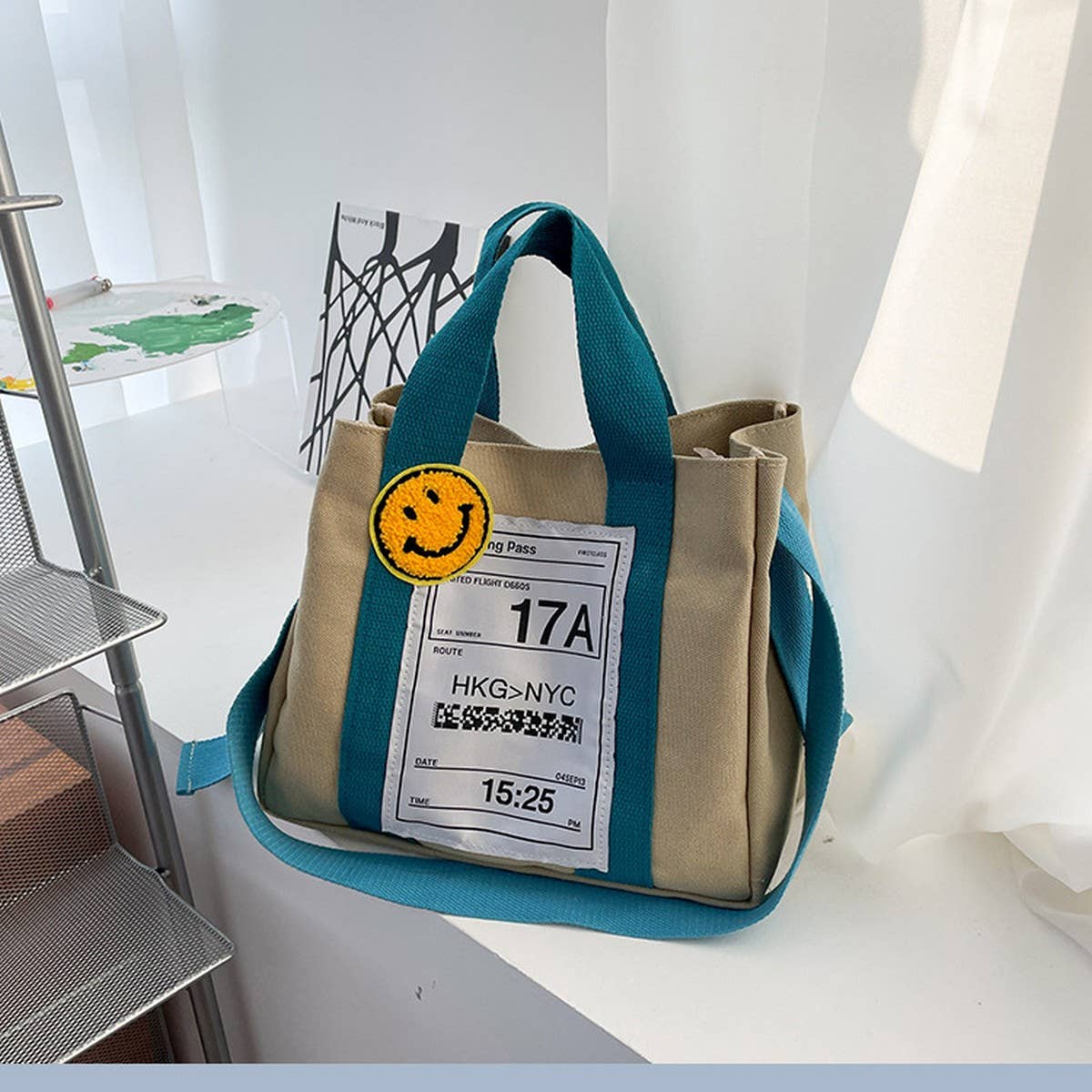 LARGE CAPACITY CUTE CANVAS SHOULDER BAG TOTE BAG_CWAB1674