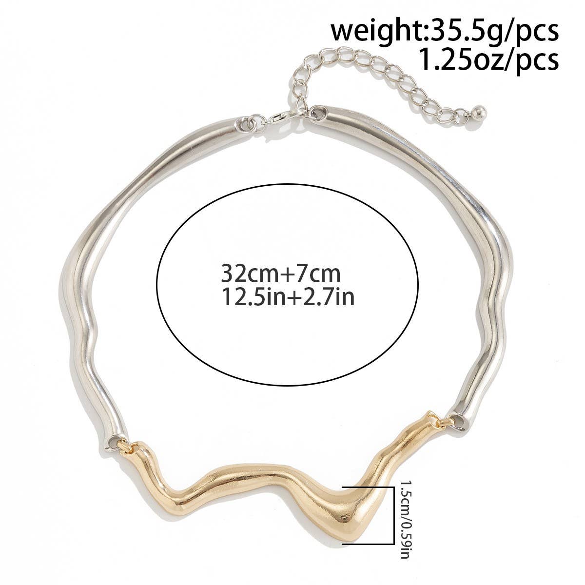 COOL GEOMETRIC TWISTED DESIGN NECKLACE