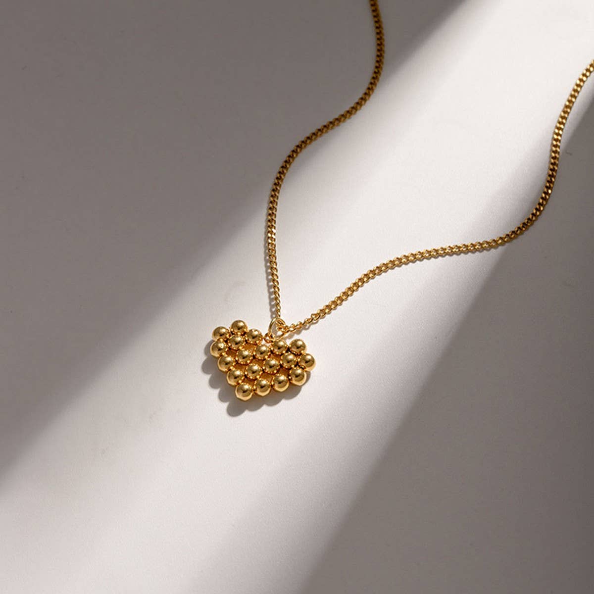 NEW ROUND BEAD HEART PENDANT DESIGN NECKLACE