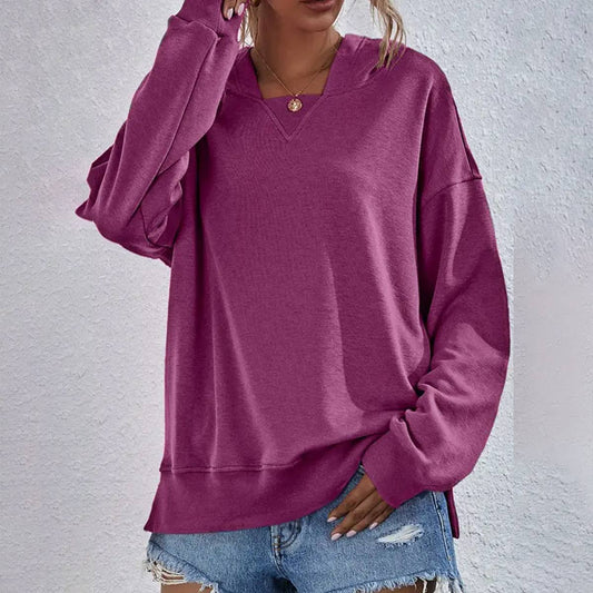 WOMEN CASUAL FLEECE HOODIE_CWOHOL0456