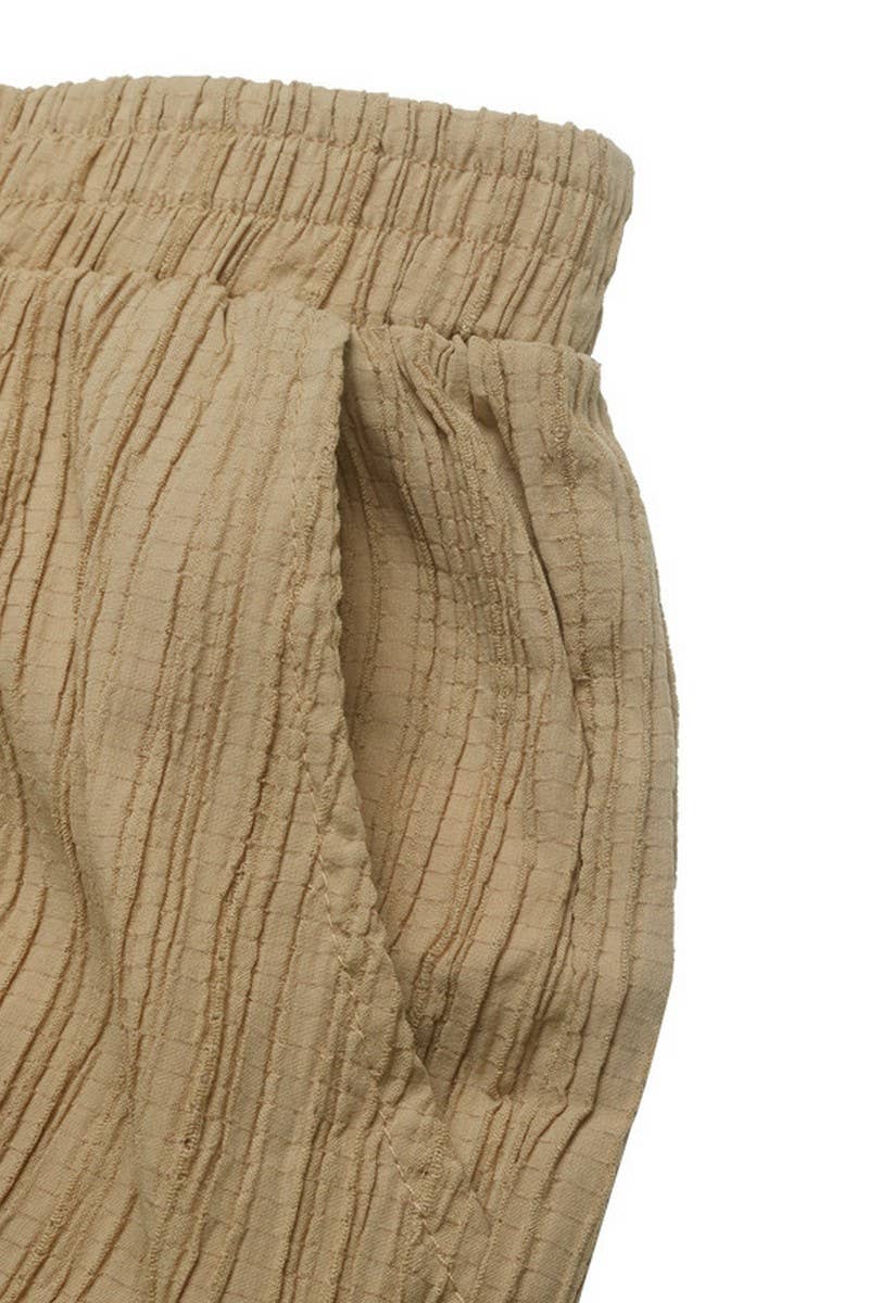 CWBLP0802_TEXTURED SOLID COLOR CASUAL SKINNY PANTS