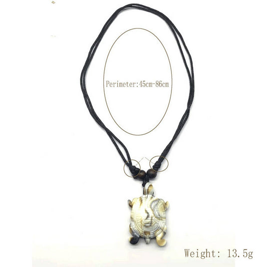 ANTIQUE TURTLE NECKLACE PENDANT NECKLACE_CWMM4914