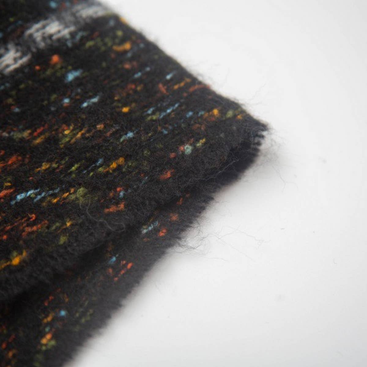 Striped Fringe Scarf ??Winter Knitted Shawl_CWASC0880