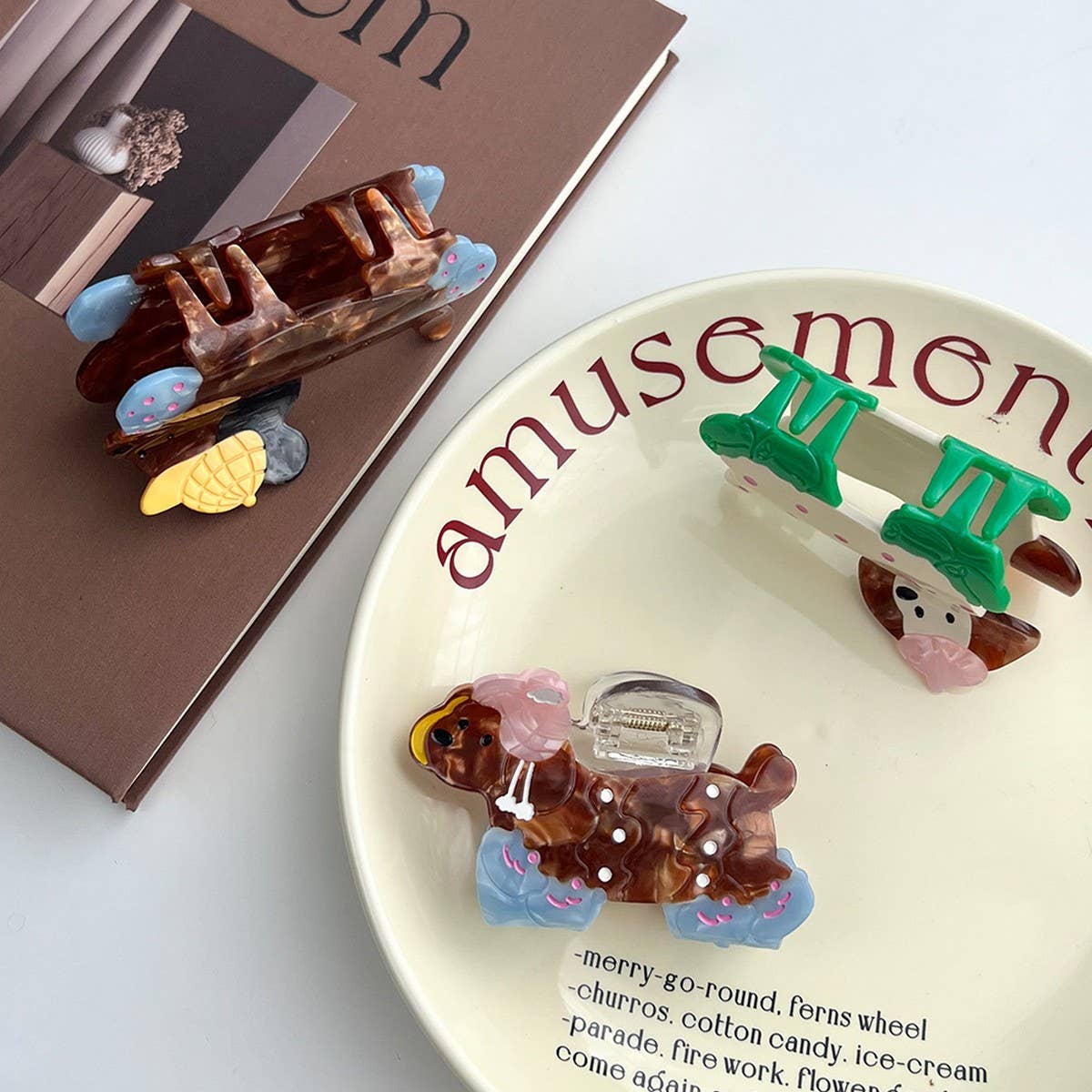 Cute Cartoon Dog Acetate Clip ?Chic Simple Hairpin