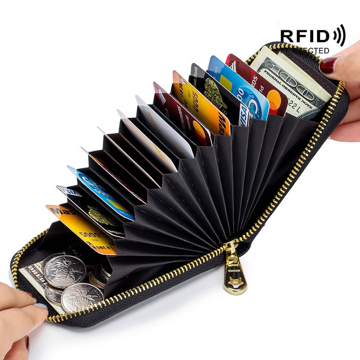 KEYCHAIN GENUINE LEATHER MULTIFUNCTIONA CARD HOLDER_CWAB3833