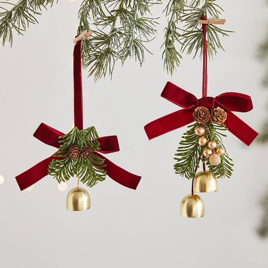 CWMM10420_CHRISTMAS REINDEER BELL DOOR HANGING ORNAMENT