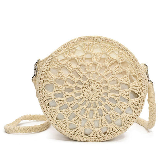 Fashionable hollowed-out woven crossbody bag