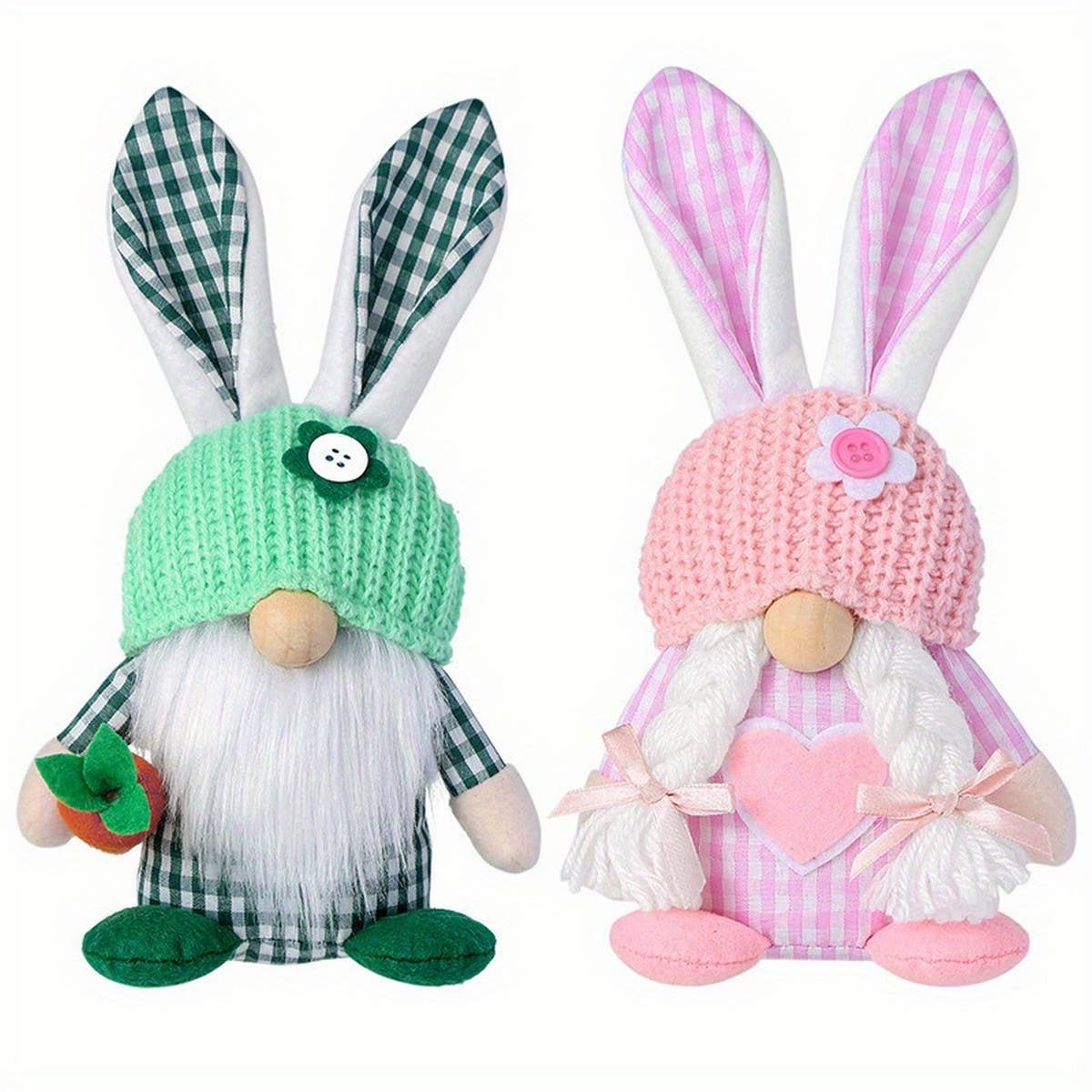 EASTER EGG HOLDING PLUSH DOLL RABBIT ORNAMENTS