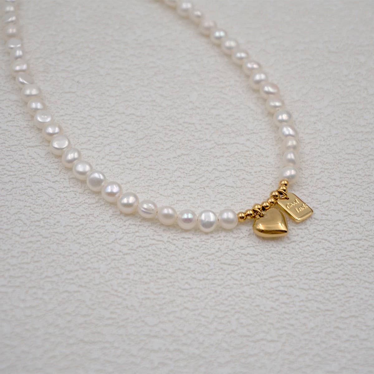 NEW GOOD LUCK BRAND PEARL CLAVICLE NECKLACE