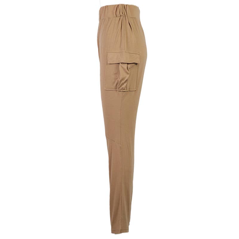 WOMEN'S HIGH-WAISTED SLIM-FIT CASUAL SWEATPANTS