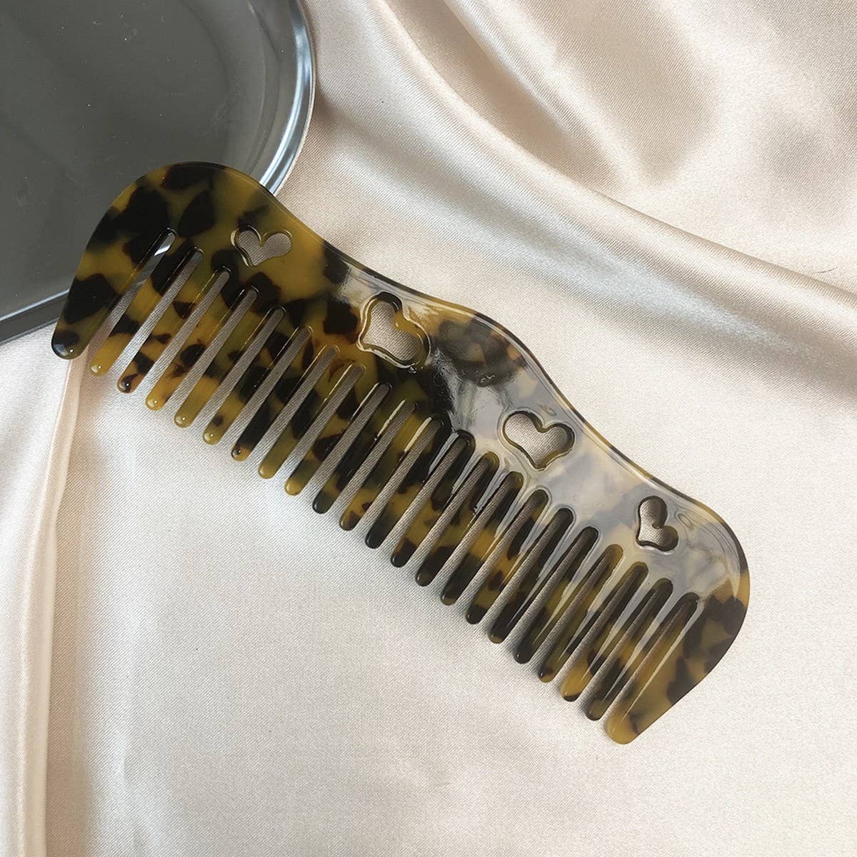 Heart-Shaped Acetate Anti-Static Hair Comb
