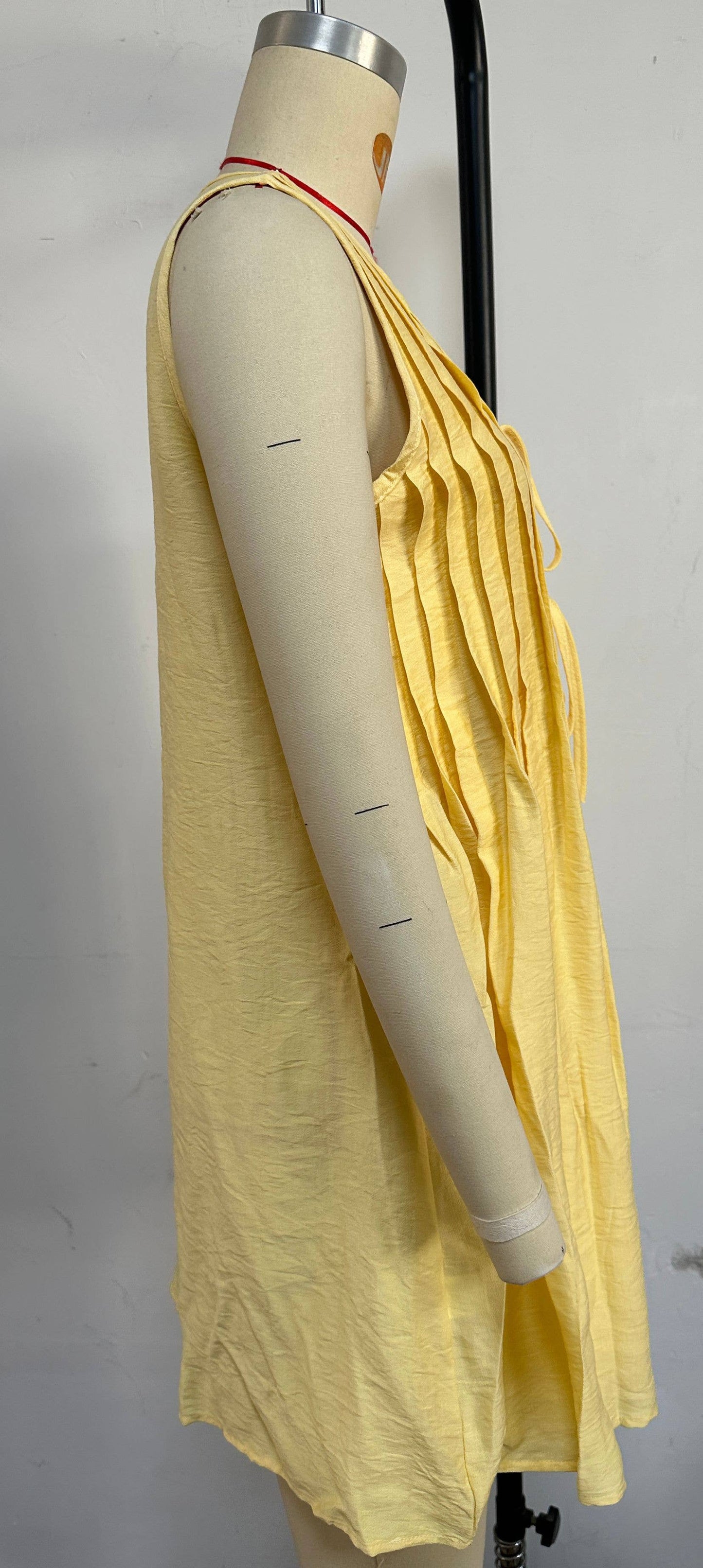 pit V-neck solid color loose vest dress