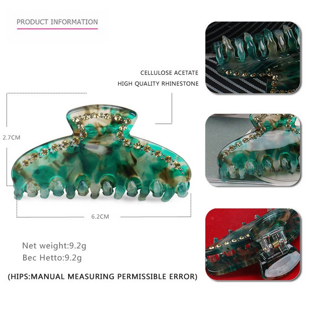 RETRO HAIR CLIP DIAMOND CLIP SHARK CLIP_CWAHA4264