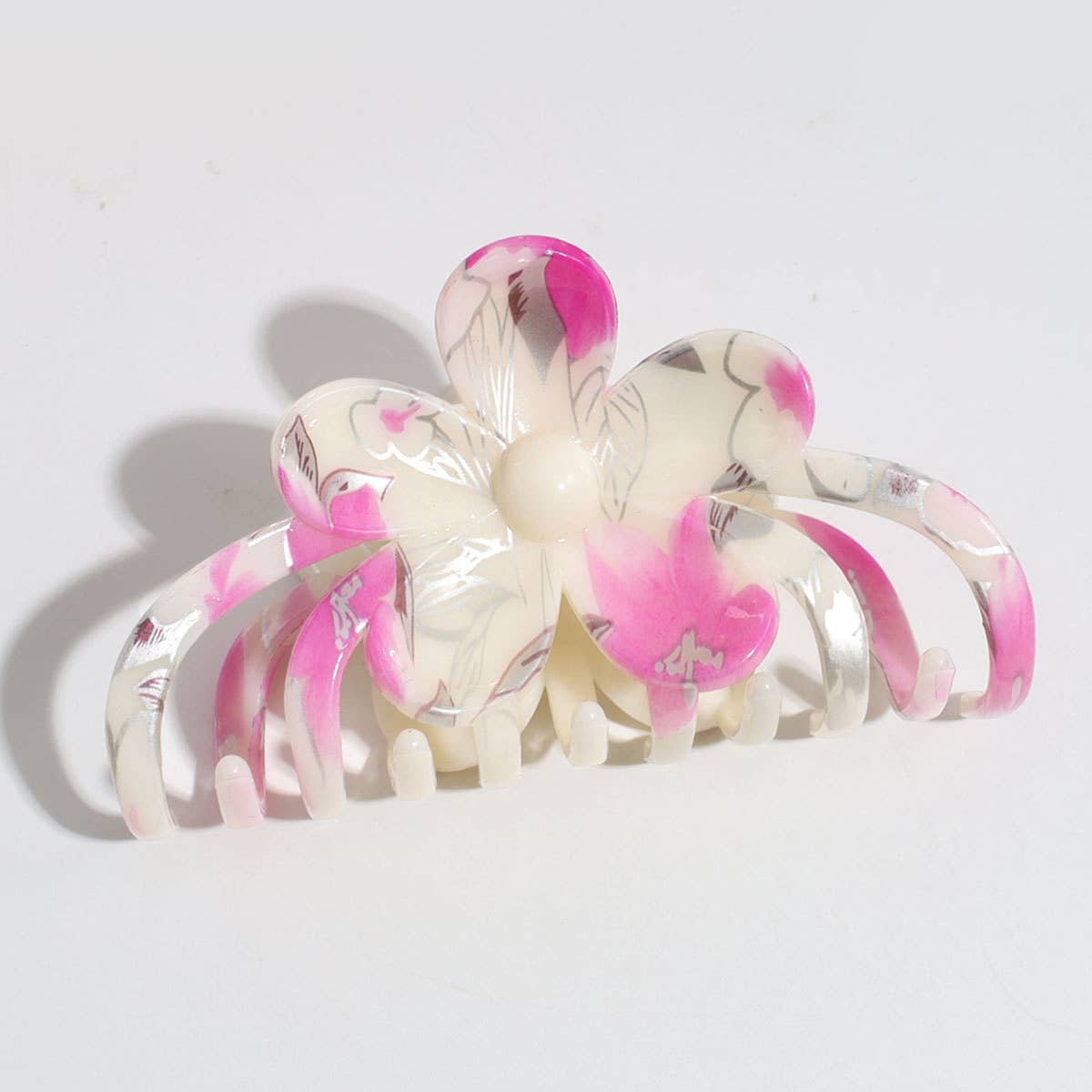 Elegant Floral Hair Claw, Chic Daily Bun Clip