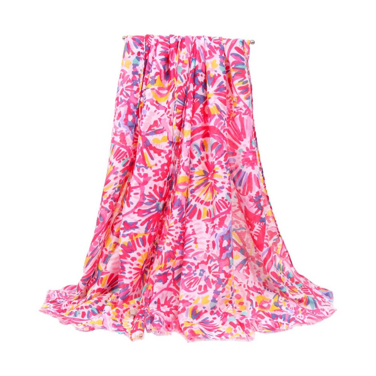 CLASSIC PRINT COLOR BLOCK SCARF SHAWL