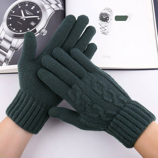 WINTER MEN'S TOUCH SCREEN JACQUARD KNITTED GLOVES_CWAG0229