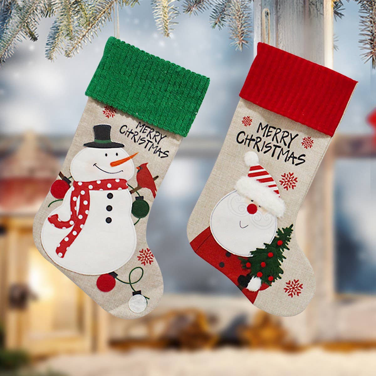 SANTA CANDY STOCKING CHRISTMAS TREE ORNAMENT