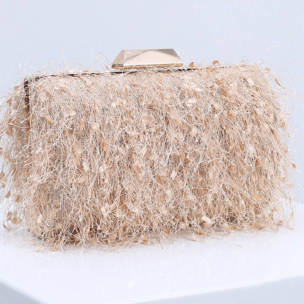 WOMEN FASHION CHAIN TASEEL SHOULDER BAG CLUTCH BAG_CWAB0599