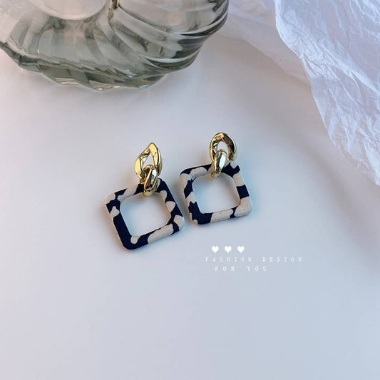 HONG KONG STYLE RETRO GEOMETRIC SQUARE EARRINGS_CWAJE2191