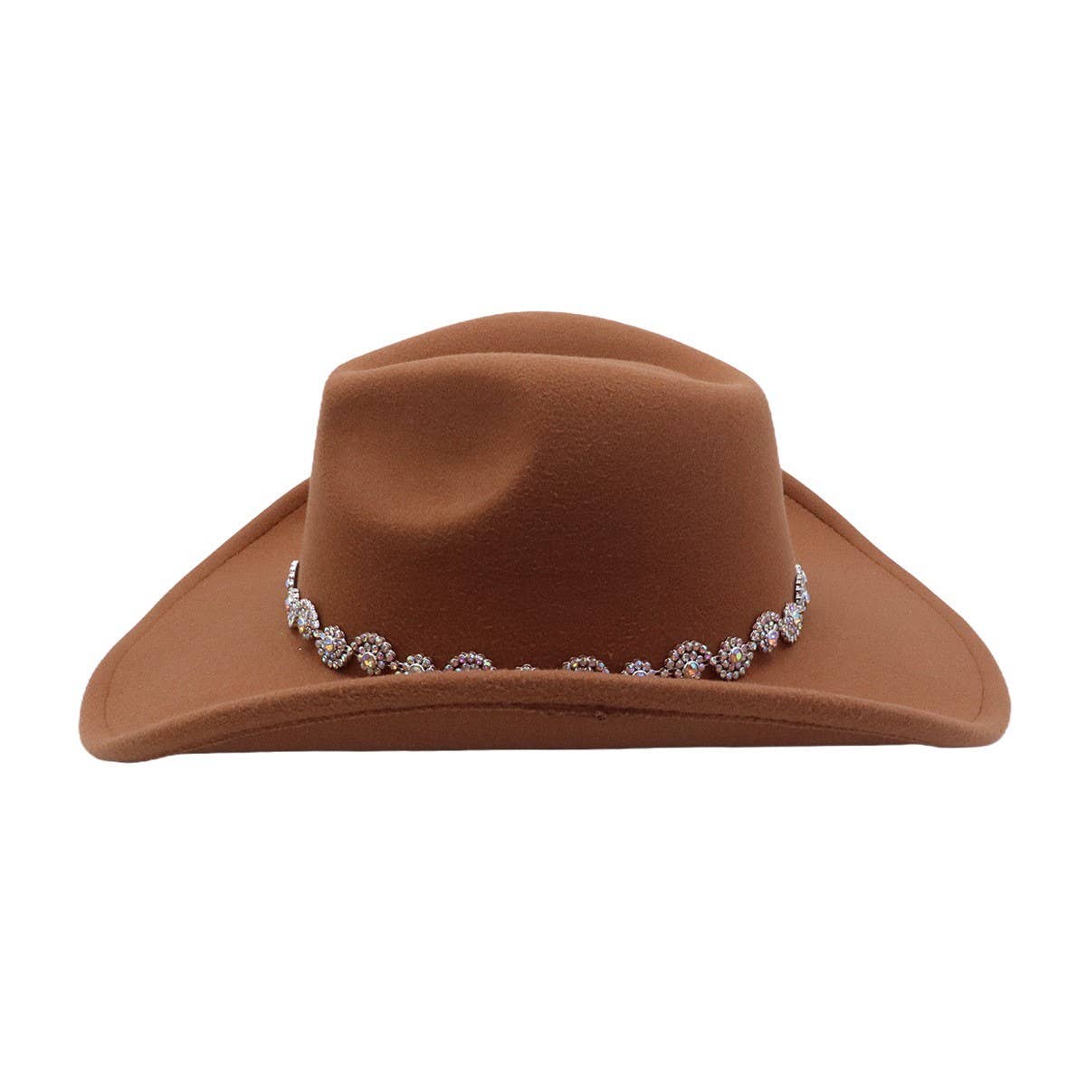 Western Ethnic  Felt Cowboy Fedora Hat_CWAH04373