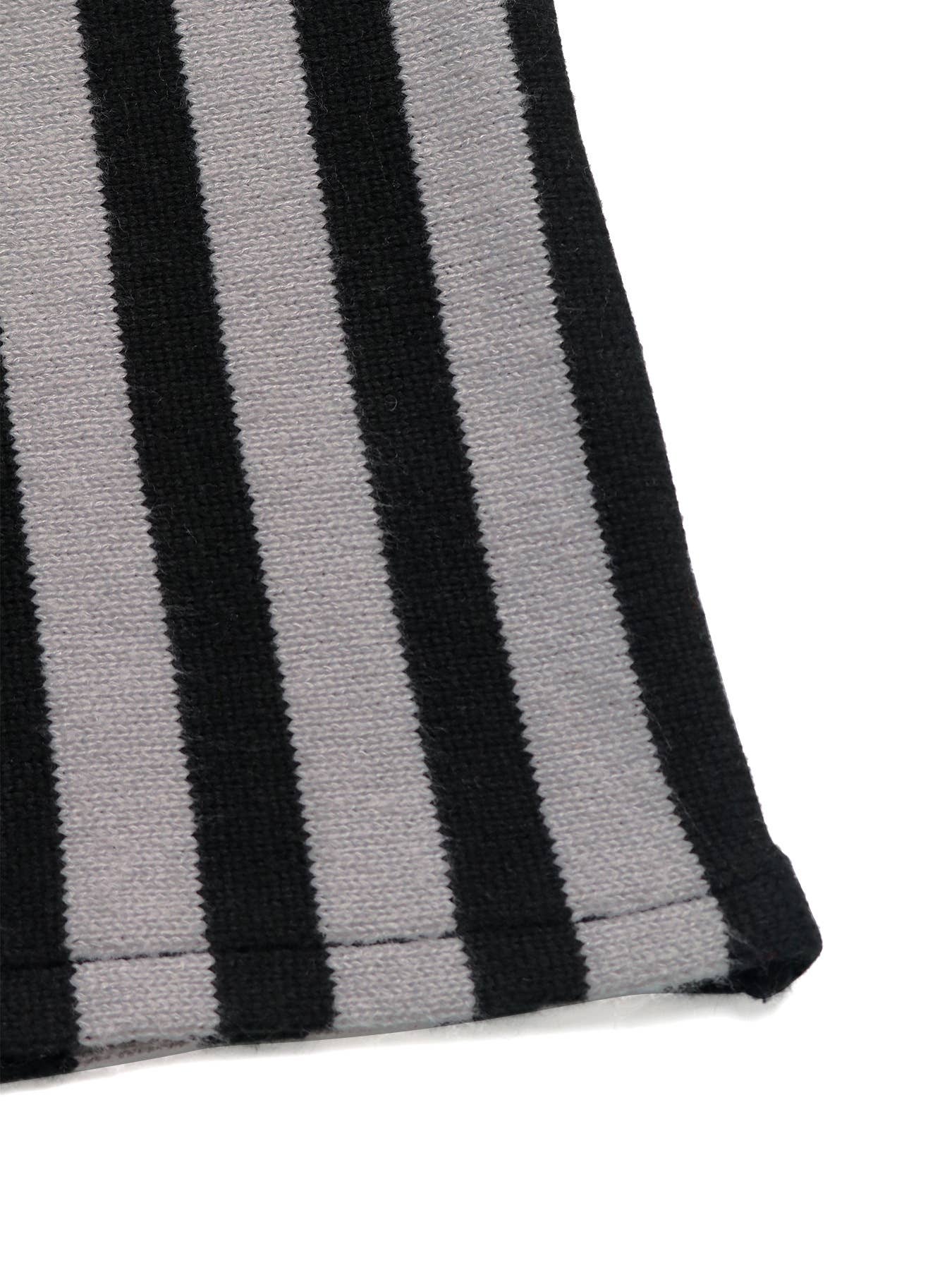 Vertical striped lapel pullover knitted sweater