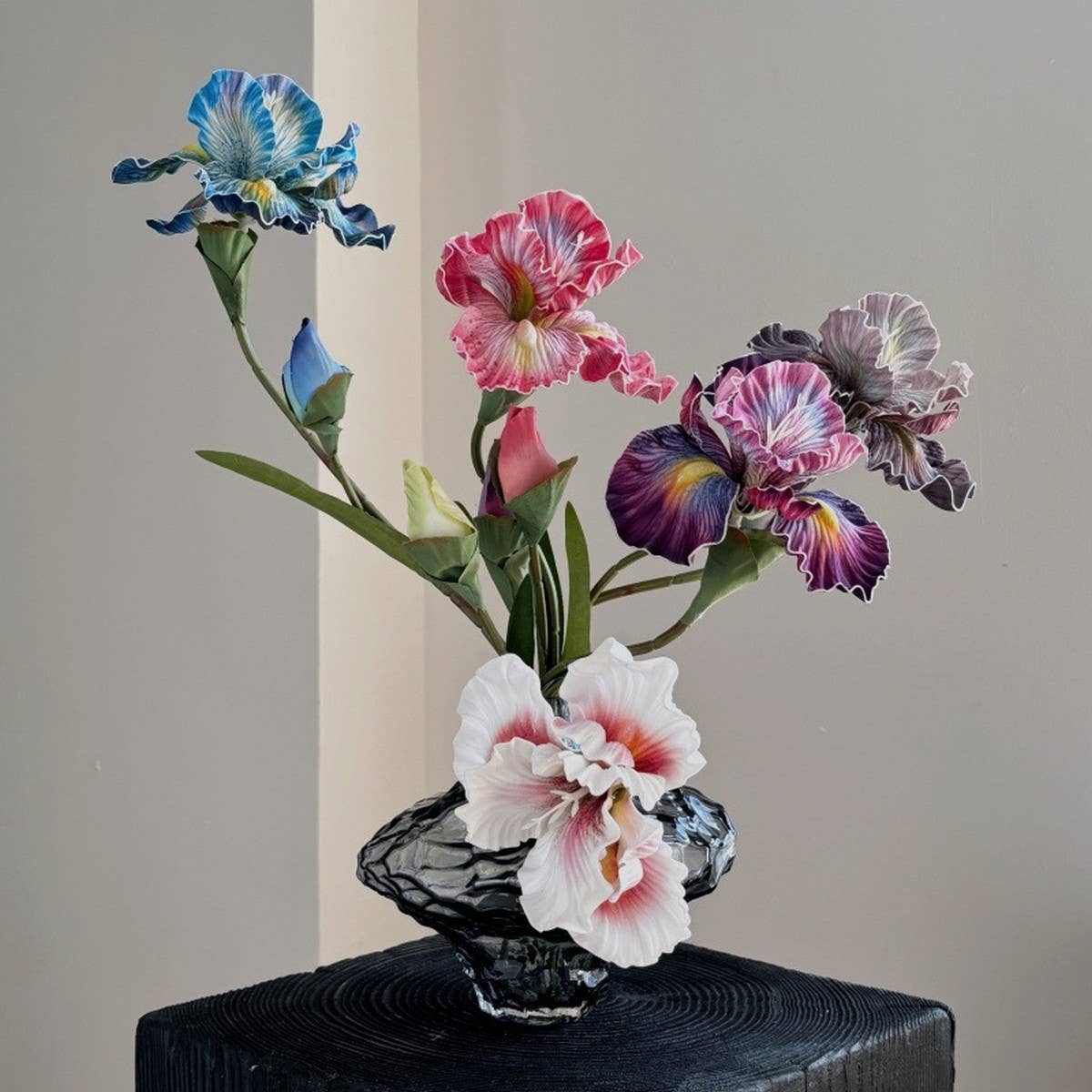 Vintage 2-Head Alice Iris Artificial Flower