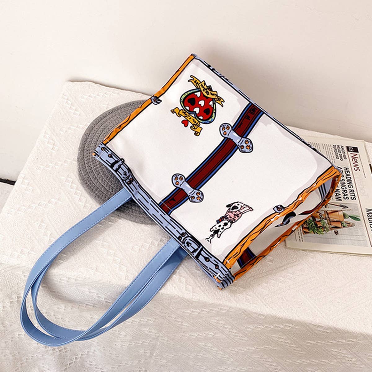 SIMPLE CANVAS ONE-SHOULDER HANDBAG_CWAB0999