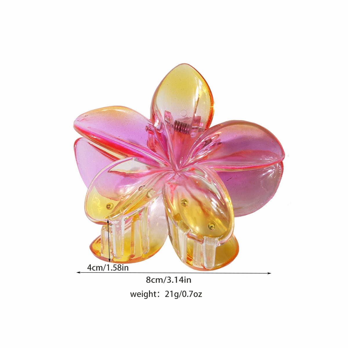 New Gradient Plumeria Claw Clip for Women_CWAHA1057