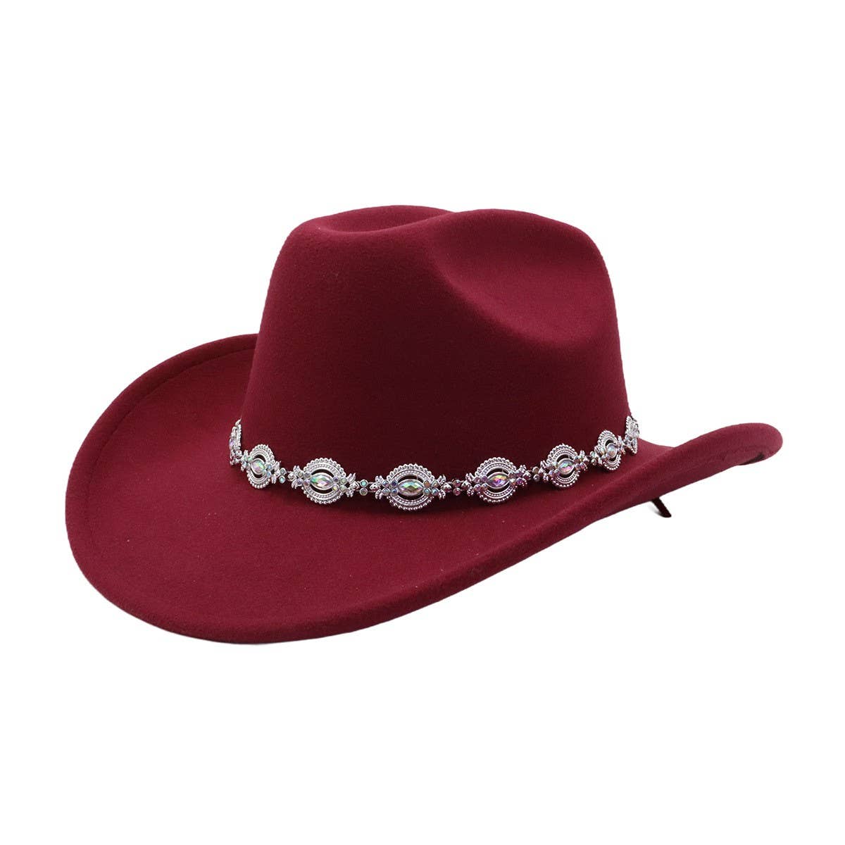 Men & Women Ethnic Wool Cowboy Fedora Jazz Hat_CWAH04459