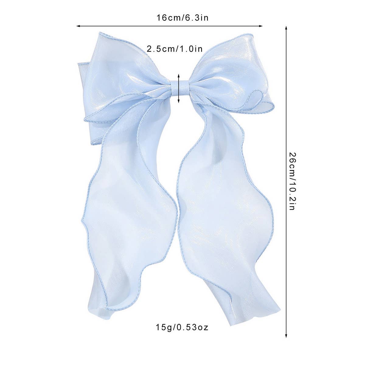 SHINY SILK RIBBON BOW HAIRPIN_CWAHA1631