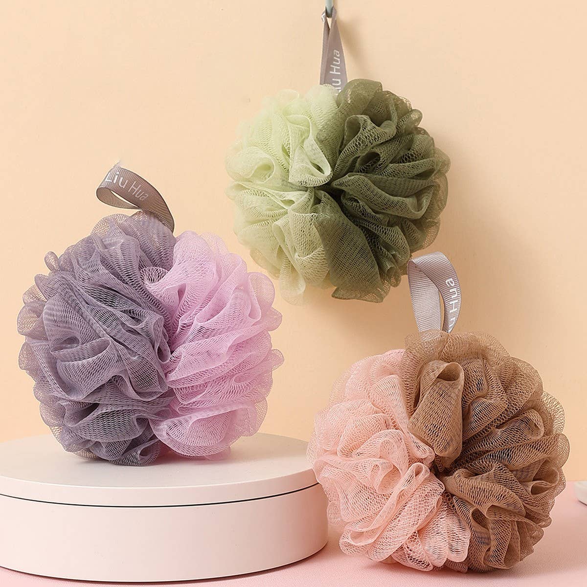BATH POUF BATH BUBBLE BATH FLOWER BATH BALL_CWMM3342