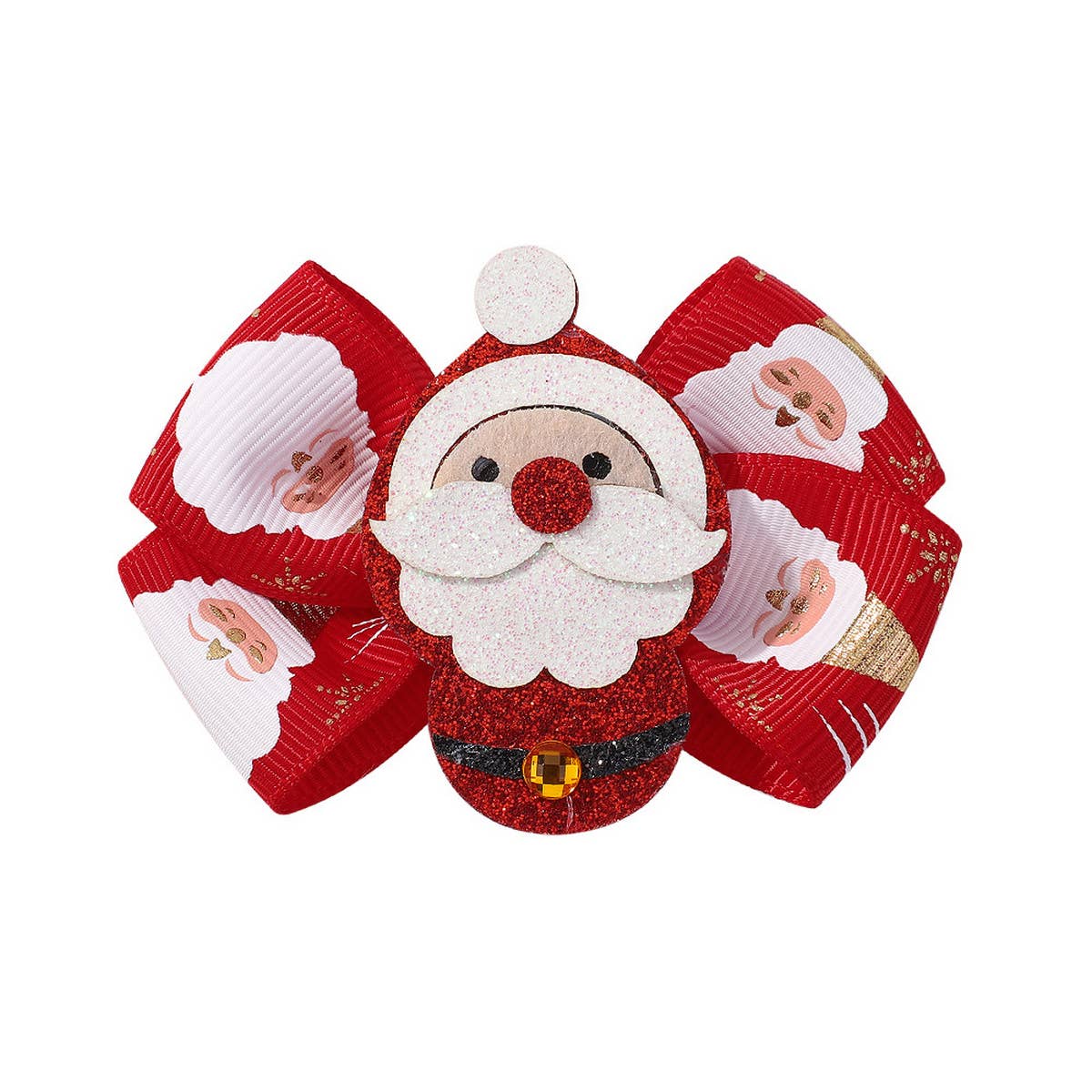 CHILDREN'S PRINTED GLITTER BOW HAIRPIN