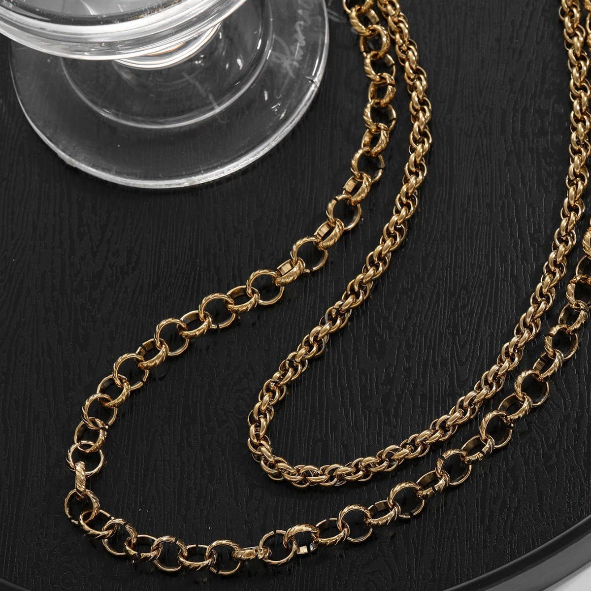 DOUBLE TWIST GOLD-PLATED NECKLACE