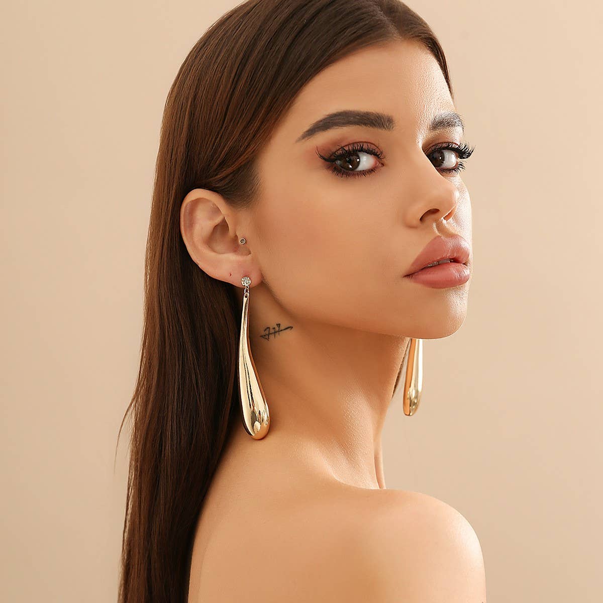 WATER DROP BIG PENDANT PUNK STYLE NECKLACE