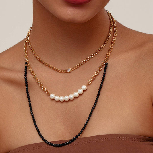 PERSONALIZED CRYSTAL FRESHWATER PEARL NECKLACE_CWMM3625