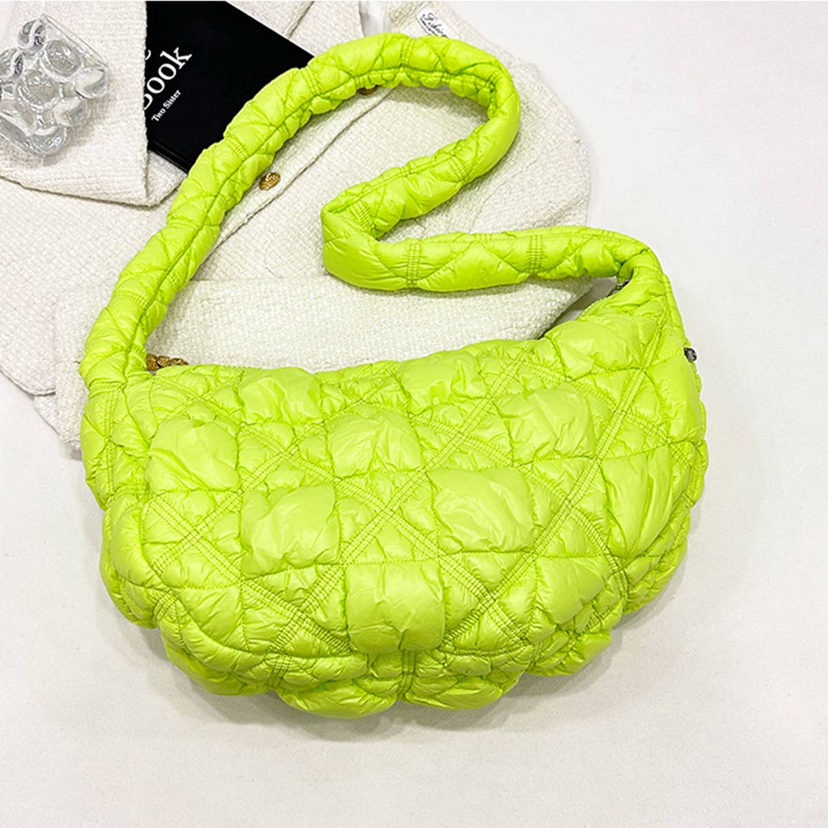 NEW DRAWSTRING PLEATED CROSSBODY BAG_CWAB1750