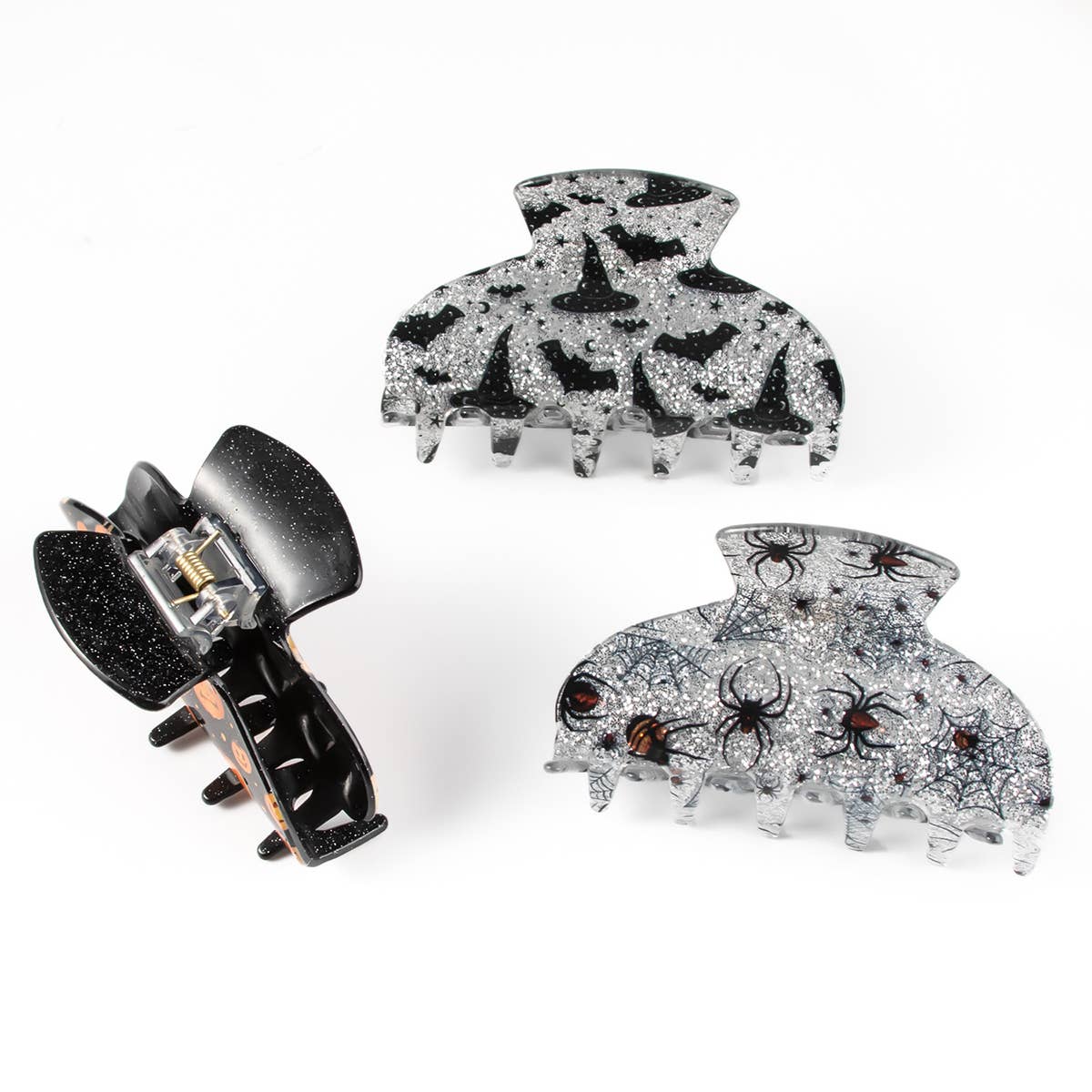 PUMPKIN GHOST ACRYLIC PRINTED HALLOWEEN CLIP