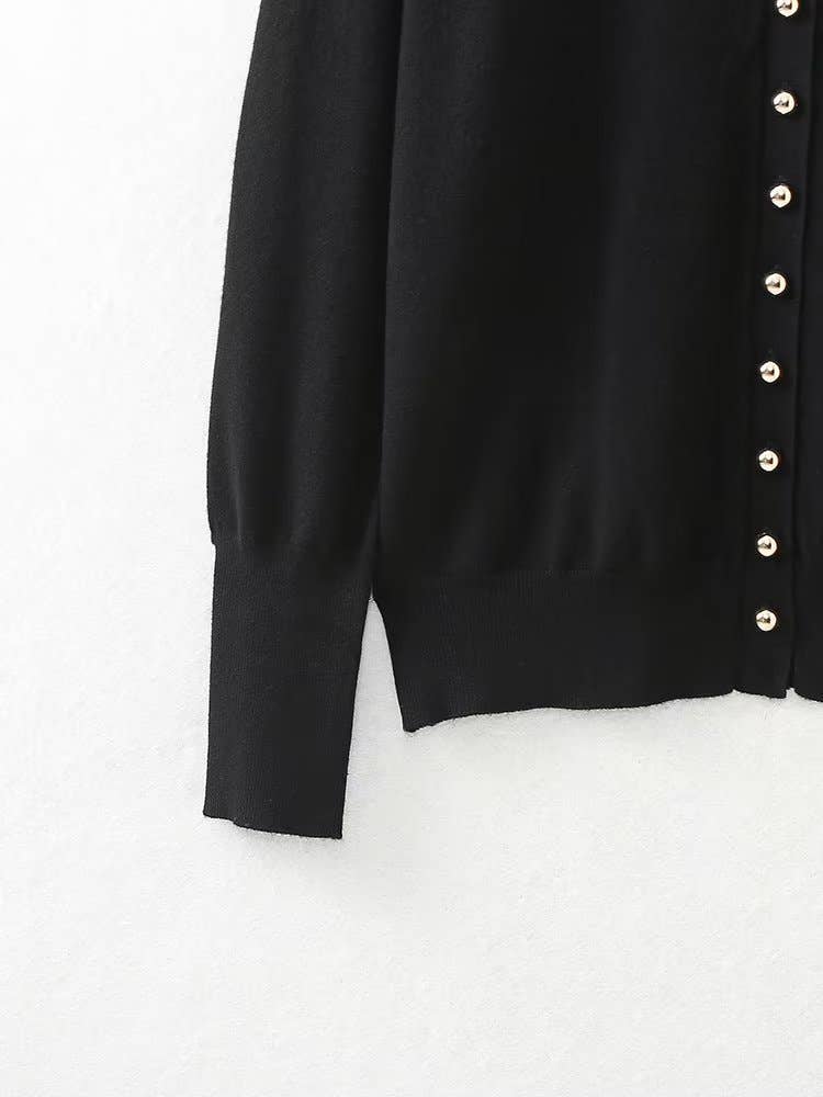 STRIPED BREASTED CASUAL KNIT CARDIGAN COAT