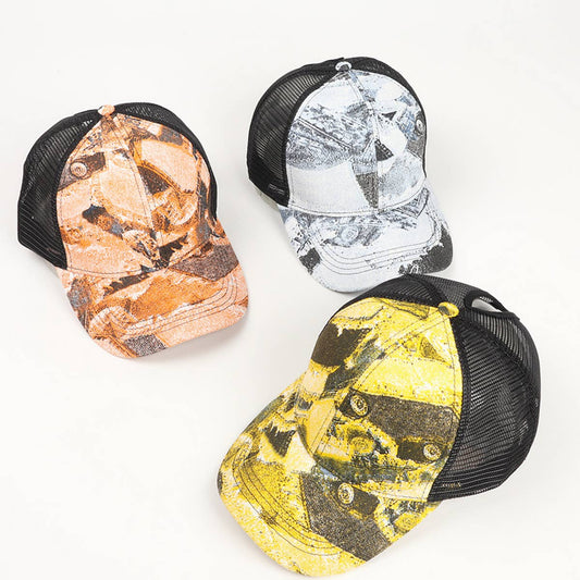 OUTDOOR CAMOUFLAGE GRAFFITI TIE-DYE BASEBALL CAP_CWAH1147