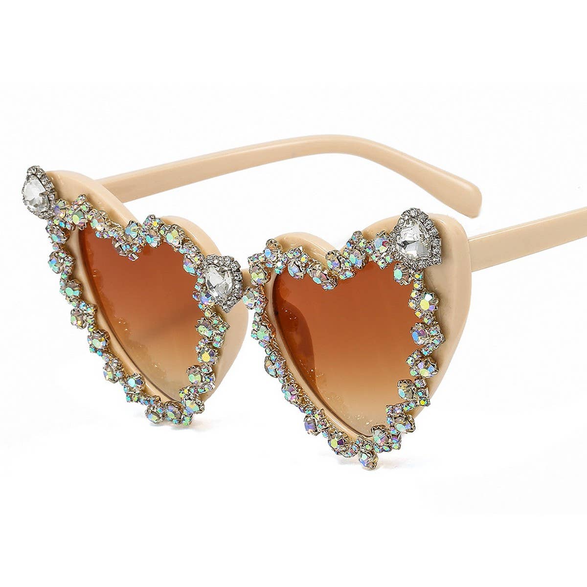 FASHION RETRO rhinestone HEART SUNGLASSES_CWASG0758