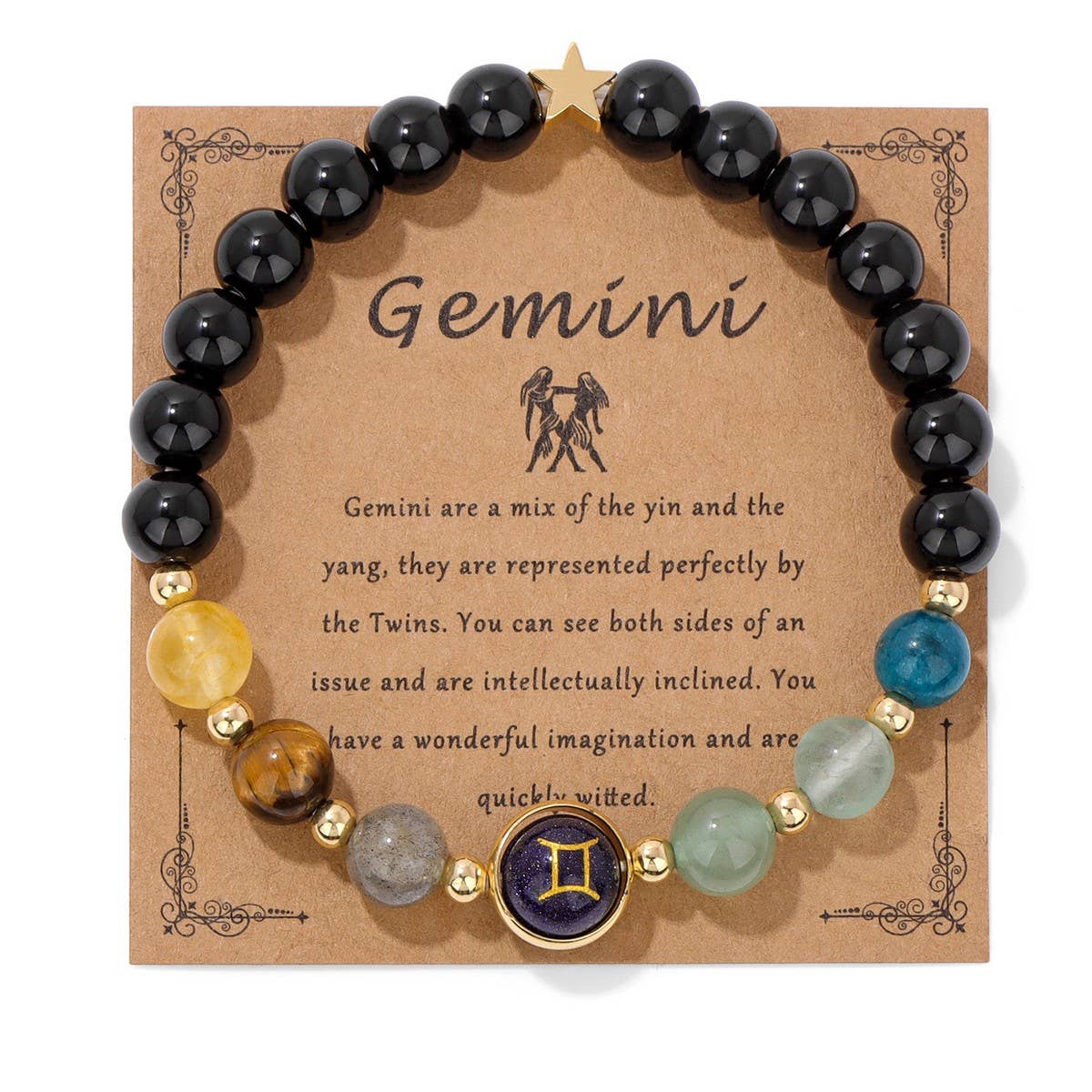 TWELVE CONSTELLATIONS BLUE SAND BEADS BRACELET