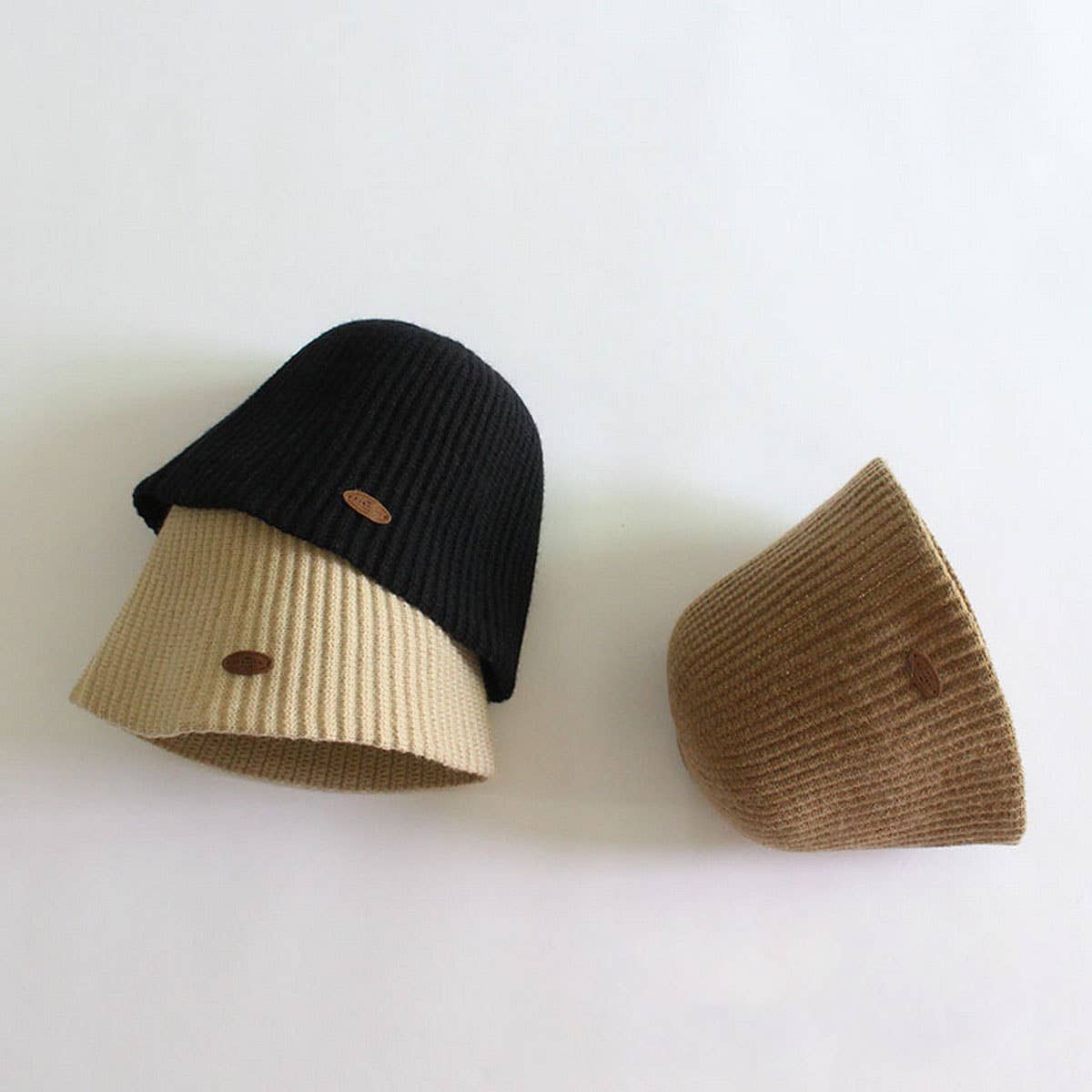 VERTICAL STRIPED CHILDREN'S SOLID COLOR BUCKET HAT_CWAH2864
