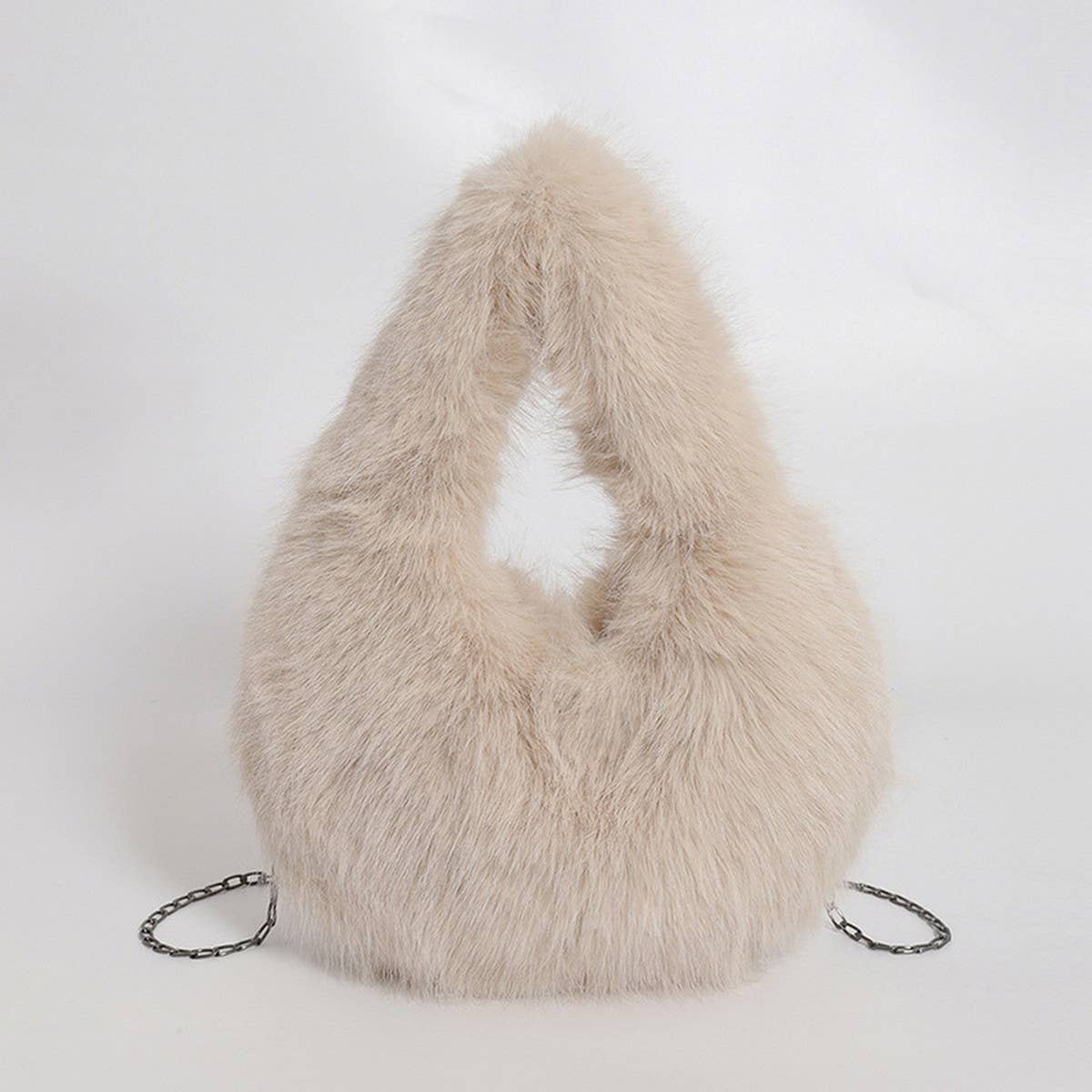 Fluffy Chain Handbag Women Shoulder Tote_CUAB00607