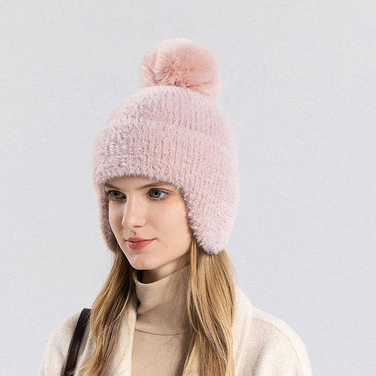 WINTER WARM AND STYLISH FUR BALL BEANIE