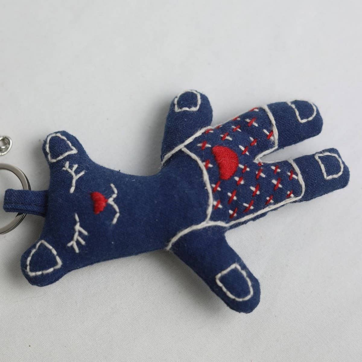 Handcrafted Crooked Bear Doll with Indigo Dye