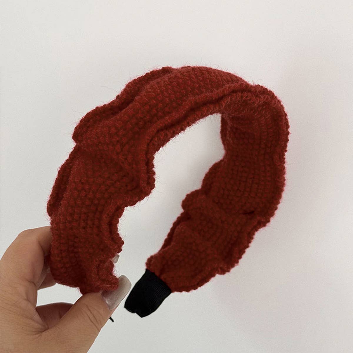 2024 NEW KNITTED WOOL PLEATED HEADBAND_CWAHA1712