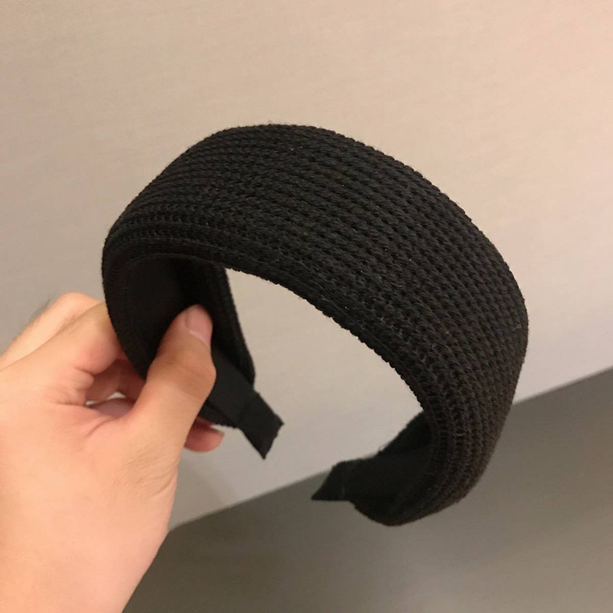 RETRO SOLID COLOR KNITTED HEADBAND HAIRPIN_CWAHA4033