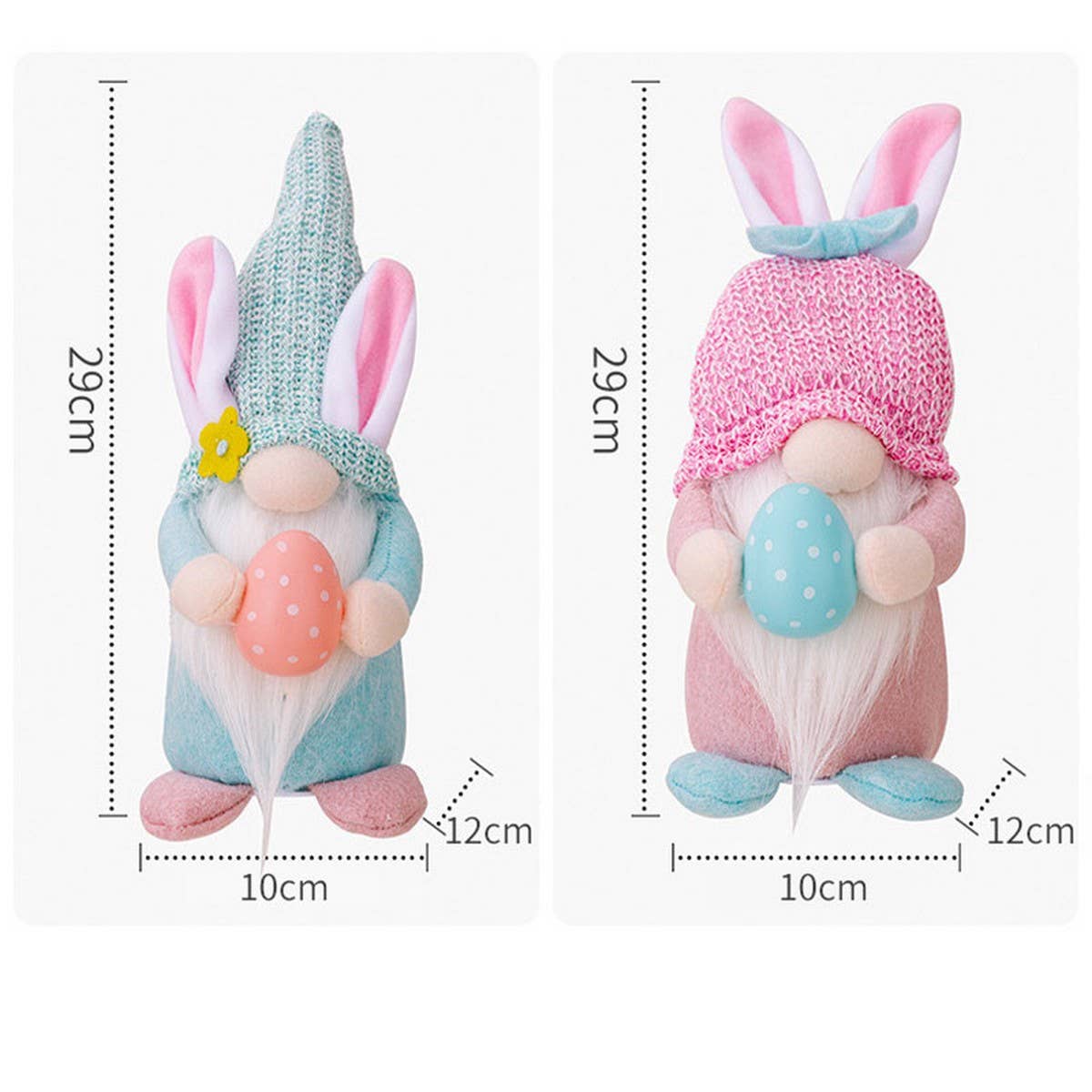 EASTER EGG HOLDING DOLL WITH LIGHT ORNAMENT