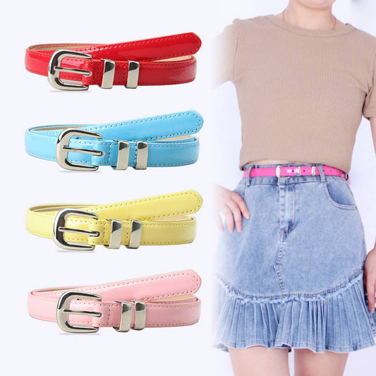 CWABE0927_SIMPLE CANDY COLOR THIN BELT