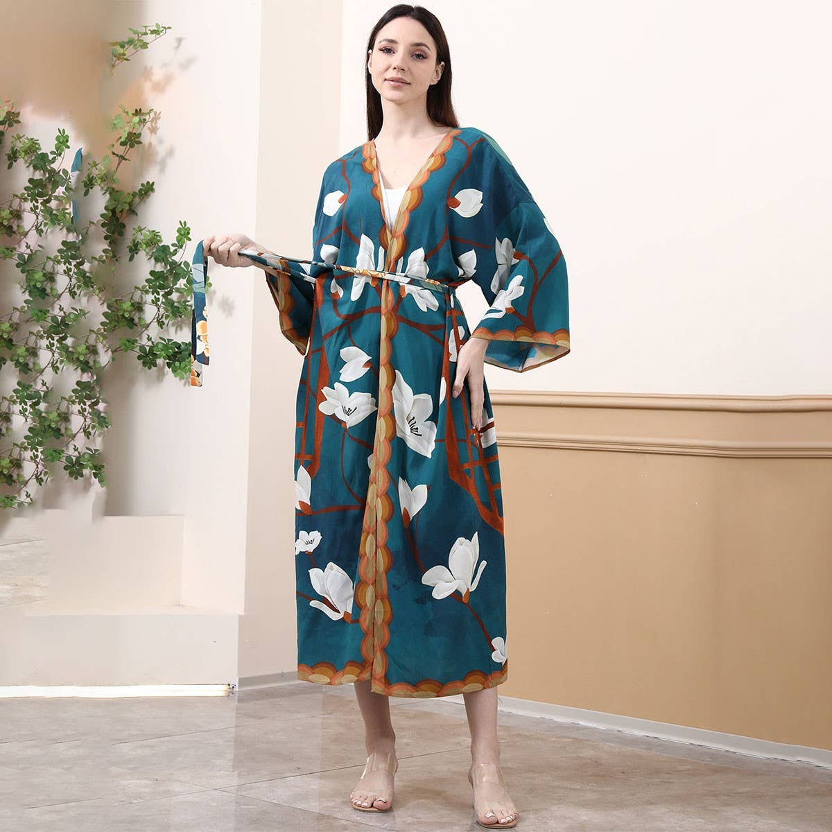 Rayon Beach Cover-Up Bikini Cardigan for Vacation_CWMM6316